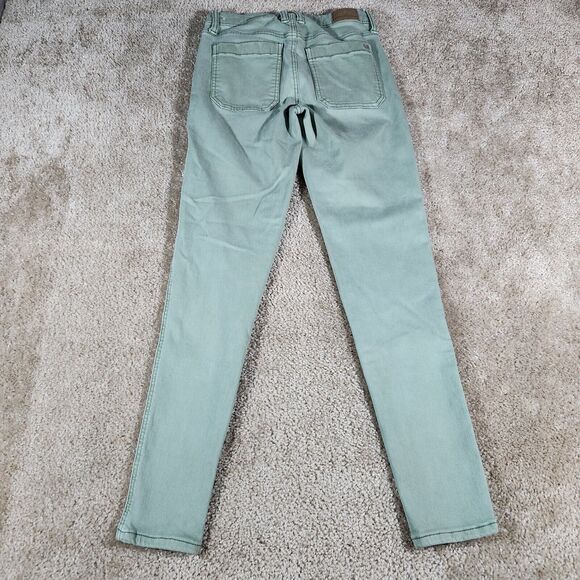 American Eagle Next Level Stretch Hi-Rise Jegging Jean Green Blue Denim 4 - Picture 6 of 12